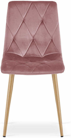 Καρέκλες Κουζίνας 60x50x50εκ. 2τμχ Pink Velvet Καρέκλες Κουζίνας 60x50x50εκ. 2τμχ Pink Velvet