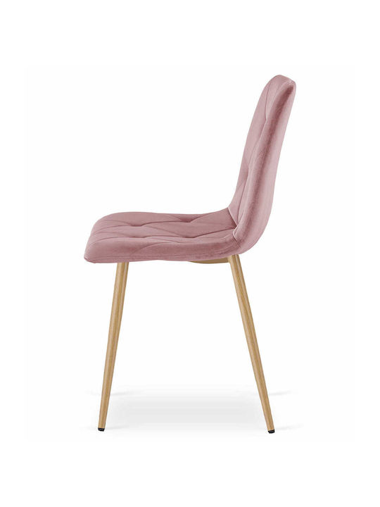 Καρέκλες Κουζίνας Βελούδινες Pink Velvet 2τμχ 60x50x50εκ.