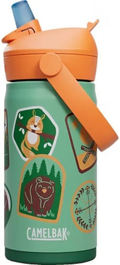 Camelbak Μπουκάλι Θερμός Ανοξείδωτο BPA Free 350ml CAMP BADGES CAMELBAK με Καλαμάκι