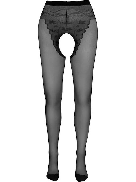 Cottelli Collection Offener Schritt Dekoration Auf Sexy Strumpfhose Schwarz