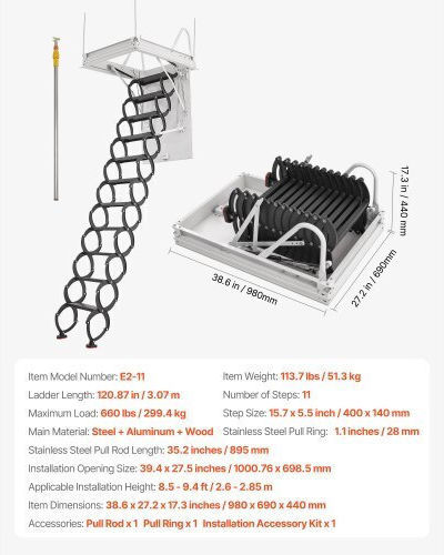 Vevor 11 Steps Boat Ladder