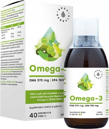 Aura Herbals Омега 3 Рибено масло 250мг 200мл Natural