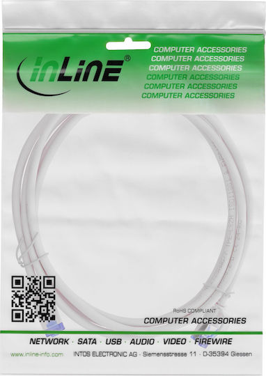 InLine S/FTP Cat.6a (Gigabit) Καλώδιο Δικτύου Ethernet 0.5m Γκρι