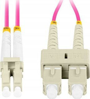 Lanberg Καλώδιο Οπτικής Ίνας LC/UPC-SC/UPC 1m Μωβ