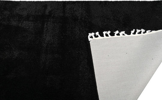 Balsan Silky Rug Rectangular Shaggy Black