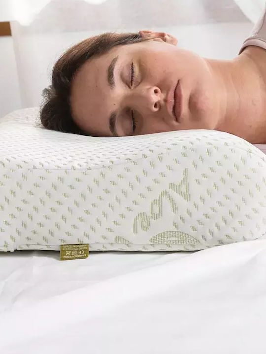 Alpha Foam Elegantes Aloe Vera Kopfkissen Schlaf Memory-Schaum Anatomisch 38x55x12cm