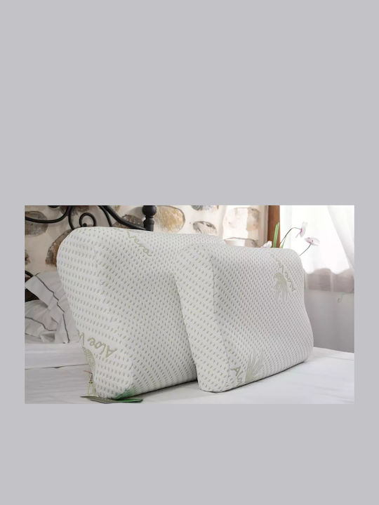 Alpha Foam Smile Aloe Vera Μαξιλάρι Ύπνου Memory Foam Ανατομικό 36x60x13cm