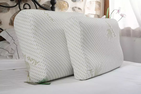 Alpha Foam Optimum Aloe Vera Μαξιλάρι Ύπνου Memory Foam Ανατομικό 35x55x8cm