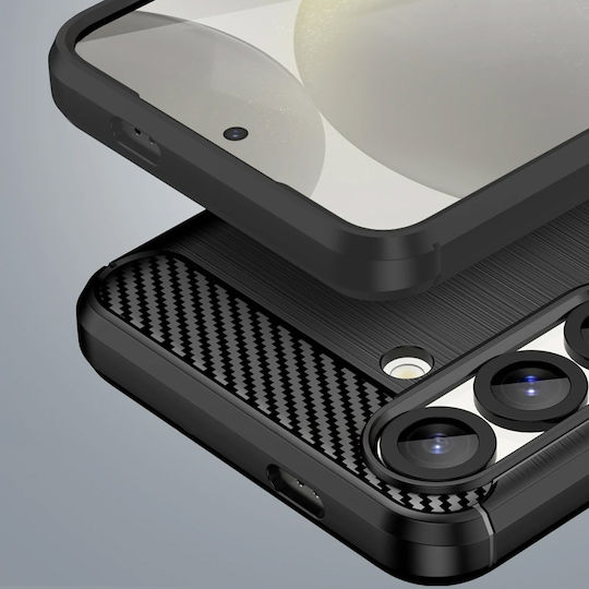 Powertech Калъф Carbon Mob-2010 Samsung S25 Ultra Черен