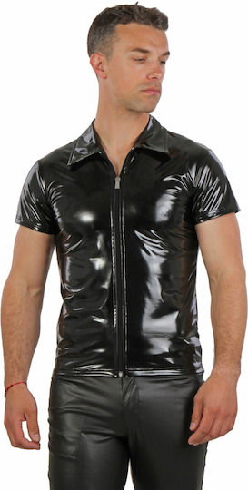 Soiemio Soiemio Leder- und Latex-Outfit Top Schwarz