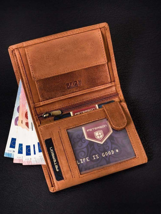 Δερμάτινο Ανδρικό Πορτοφόλι με RFID Μπεζ