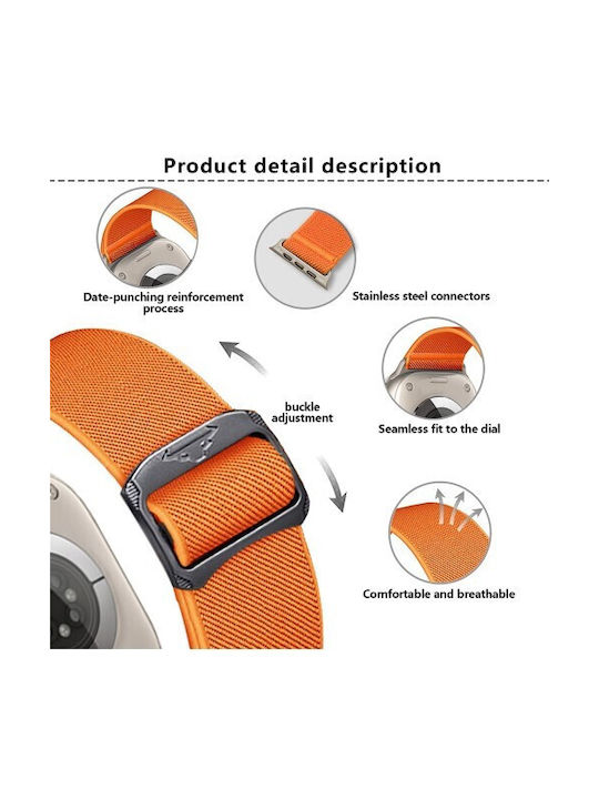 Kalebol Каишка Текстил Бордо (Apple Watch 10, Ultra 2, Ultra 49mm, 9, 8, 7)
