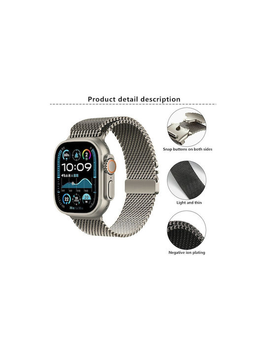 Kalebol Strap Stainless Steel Black (Apple Watch 10, Ultra 2, Ultra 49mm, 9, 8, 7)