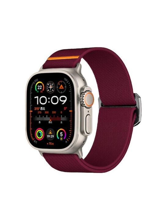 Kalebol Каишка Текстил Бордо (Apple Watch 10, Ultra 2, Ultra 49mm, 9, 8, 7)