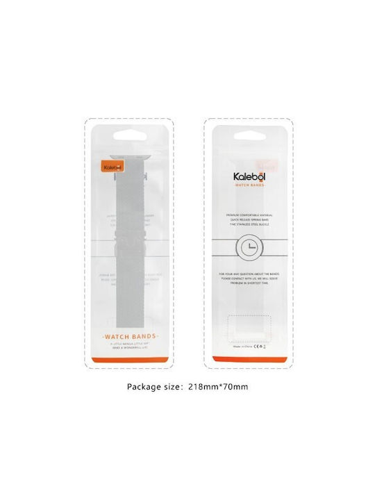 Kalebol Каишка Сив (Apple Watch 10, Ultra 2, Ultra 49mm, 9, 8, 7)