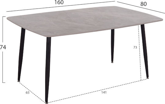 Raven Τραπεζαρίας Φυσικό 160x80x74εκ. Raven Τραπεζαρίας Φυσικό 160x80x74εκ.