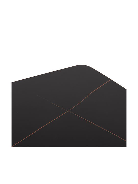 Raven Tisch Speisesaal Black Marble 160x80x74cm