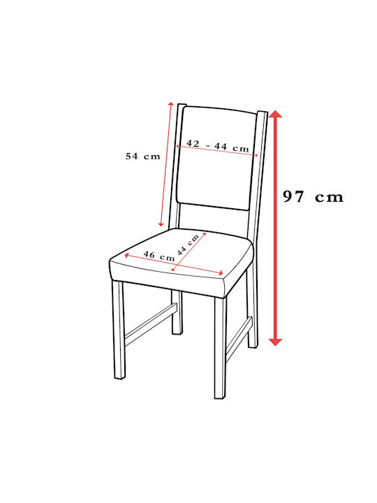 Meble odNowa Elastic Cover for Chair White 44x46cm 1pcs