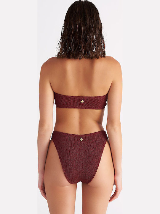 SugarFree Fără bretele Bikini Top Red
