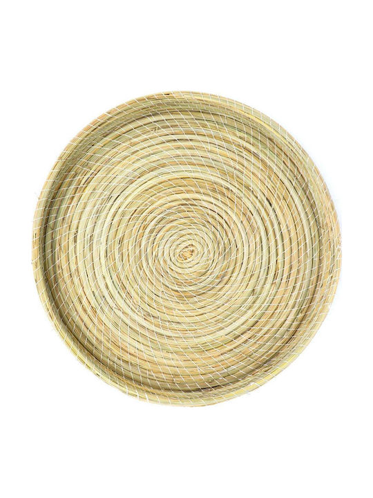Wicker Round Decorative Tray 40x40cm