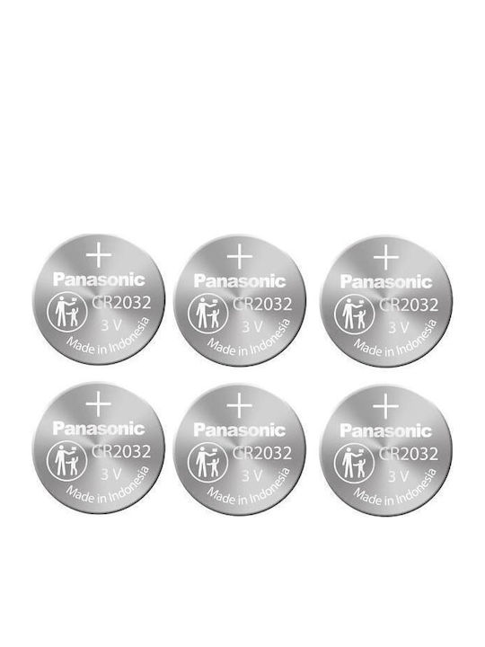 Panasonic Lithium Батерии За часовници CR2032 3V 6бр