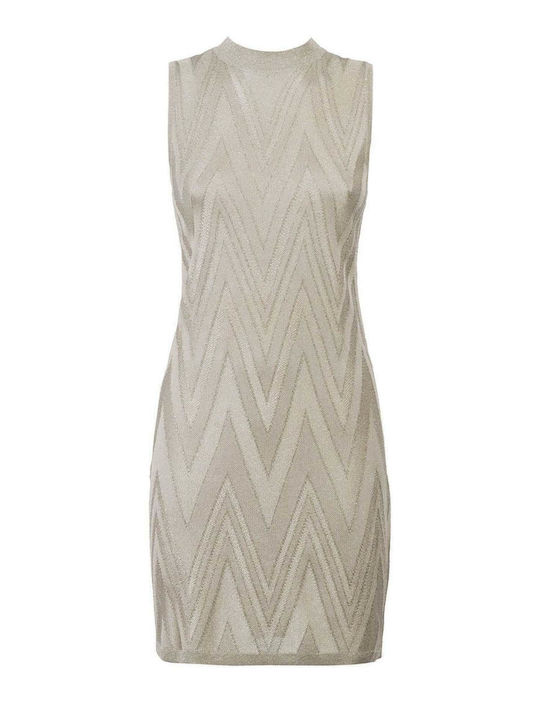 Summer Mini Evening Beige Dress