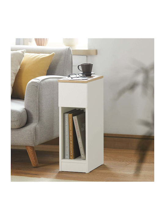 Noptiere Lemnoase Albe 2buc 20x60x35cm