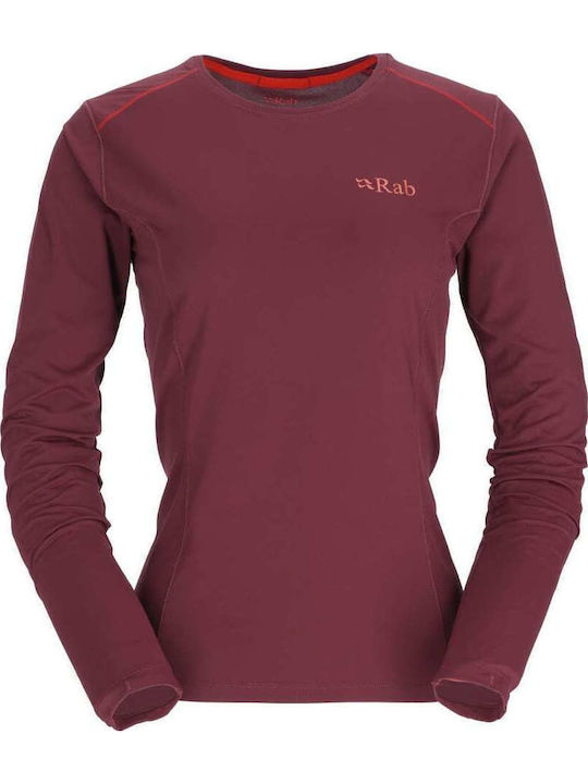 Damen Bluse Langärmelig Burgundisch