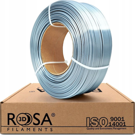Rosa3D PLA 3D Drucker Filament 1,75mm Silber 1kg 1 Stück Spule