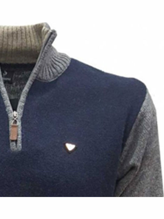 Battery Pully Pullover mit Reißverschluss in Blau Battery Pully Pullover mit Reißverschluss in Blau