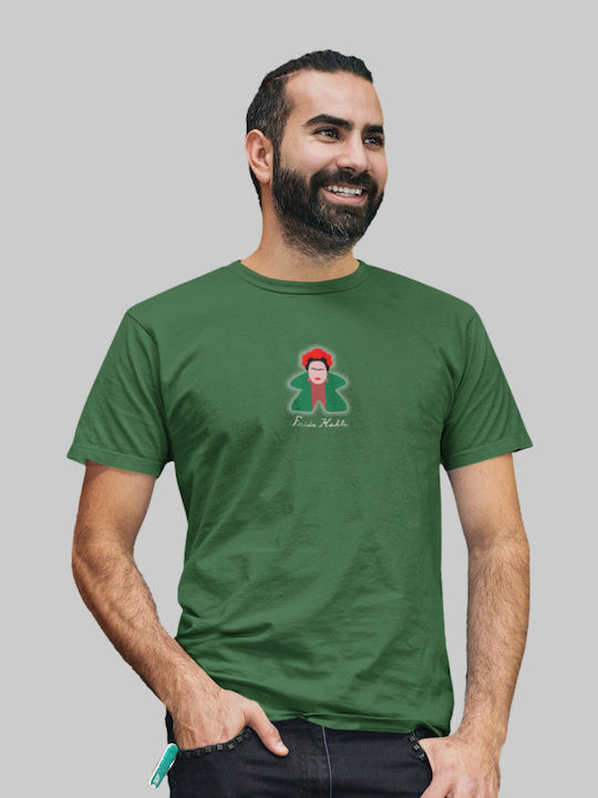 Frida Kahlo Meeple T-shirt Sky Blue