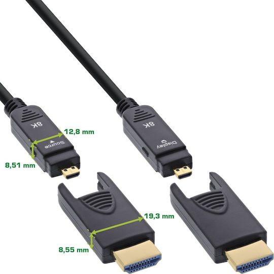 Manhattan Cable HDMI male - HDMI male 80m Μαύρο