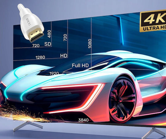 Unitek HDMI 2.0 Premium High Speed 4K 60Hz HDR Cable HDMI Male - HDMI Male 7m White