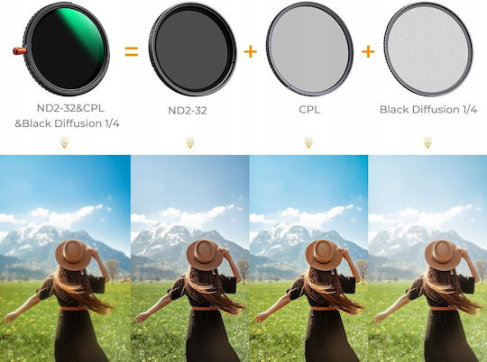 K&F Concept Filter CPL / Diffusion Durchmesser 82mm für Kameraobjektive