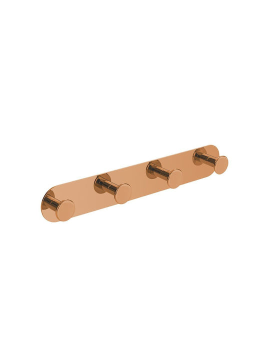 Laveo Кука Баня 4 Места с винтове ​25.6x25.6см Inox Розов
