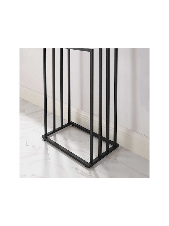 Raft de haine de Baie Simplu ​93.5x93.5cm Inox Negru