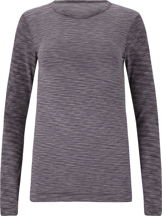Endurance Damen Bluse L S Crina Seamless Melange 1117 Shark