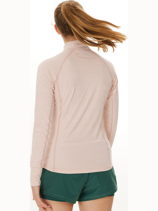 Endurance Damenbluse L S Canna V2 Melange Performance Midlayer 4240 Pfirsich Whip