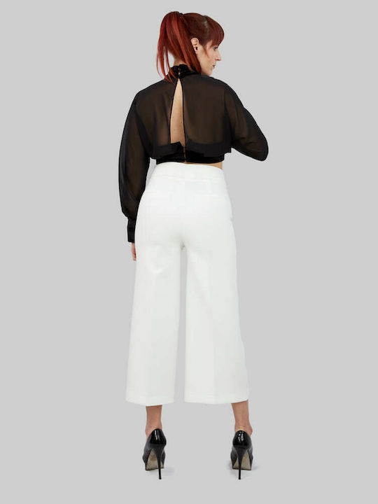 Damen-Top Cropped Kombination aus Stoffen 90% Polyester