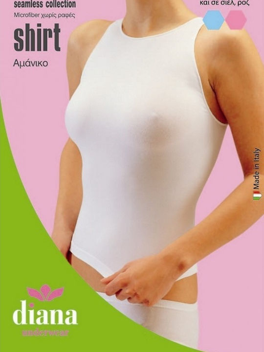 Diana 30024 Elastic Sleeveless Seamless T-Shirt Pink