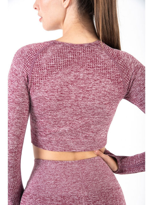 Tabata Impulse Seamless Long Sleeve Crop Top Imp21lsct Blue Tabata Impulse Seamless Long Sleeve Crop Top Imp21lsct Blue