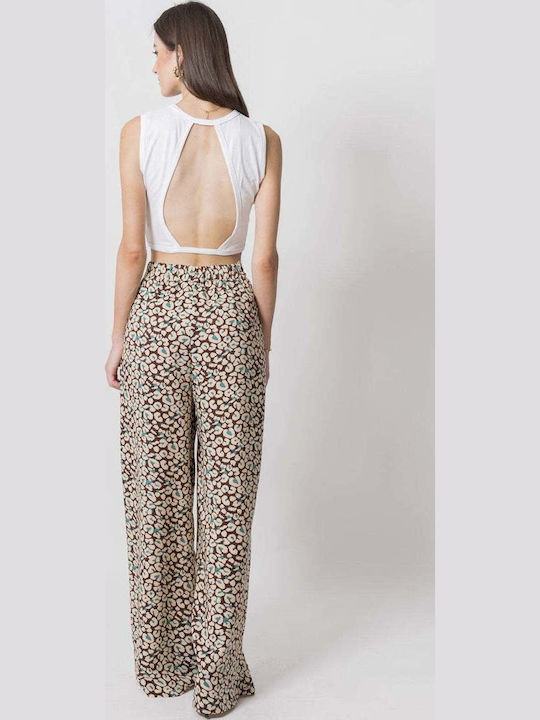 Embroideriertes Braunes Damenhosen Embroideriertes Braunes Damenhosen