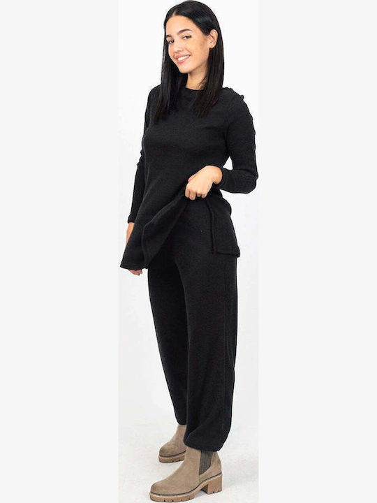 Set Pantaloni Dama-Bluză Neagră