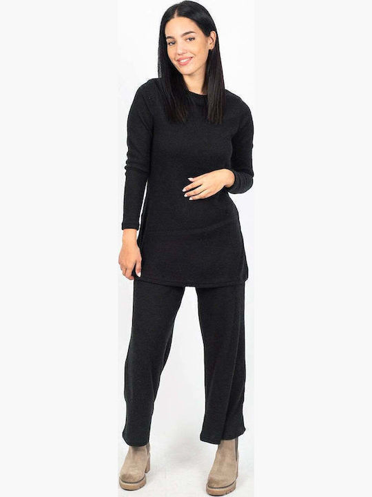 Set Pantaloni Dama-Bluză Neagră