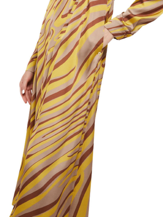 Pennyblack Reame Dress Multi Yellow Brown Beige Women's