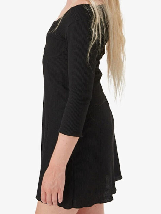24 Farben Damenkleid Schwarz 20892a
