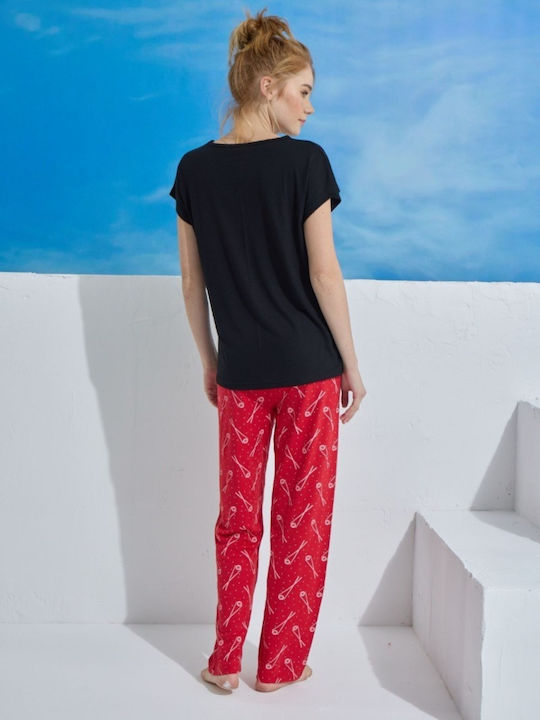 Schlafanzug & Pyjamas für Damen Pijamood Sushi Lover Viskose Rote