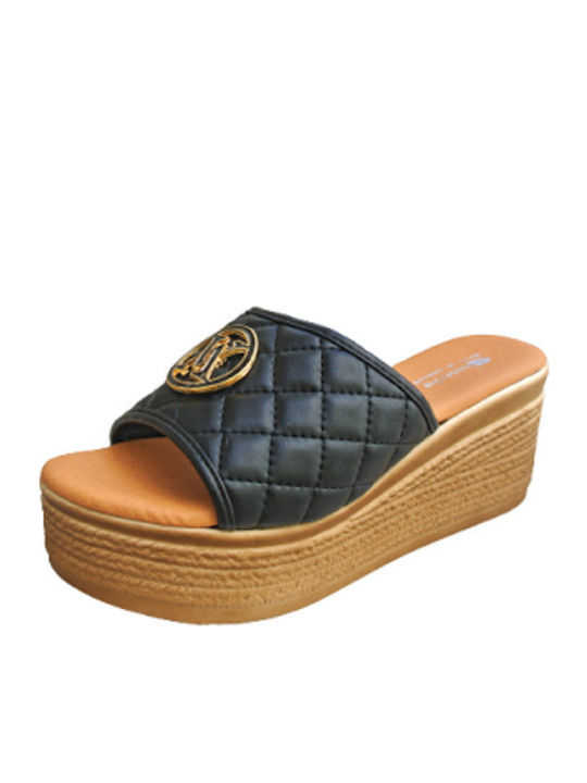 Blondie Anatomische Pantoffeln Flatforms Schwarz Weiches Fußbett Hergestellt in Griechenland Blondie Anatomische Pantoffeln Flatforms Schwarz Weiches Fußbett Hergestellt in Griechenland