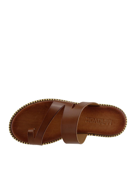 Women's Flat Sandals Leather 109 Tabac Brown