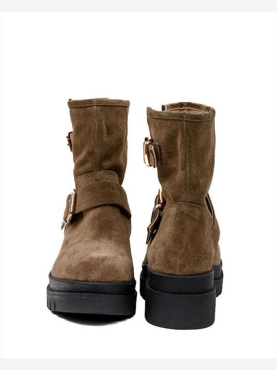 Дамски кожени боти Zakro Collection Sb-9-fw22-23 цвят Пурпурен